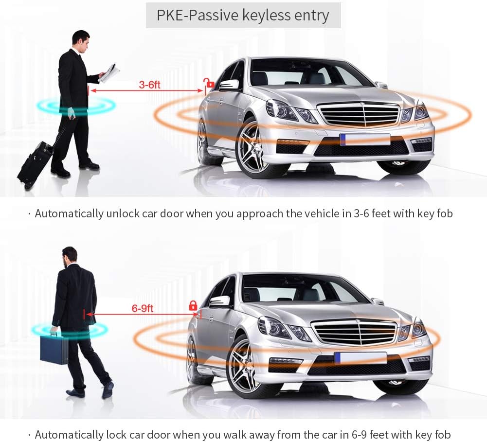 Car Alarm Remote Starter Keyless Entry Push Start DC12V k7