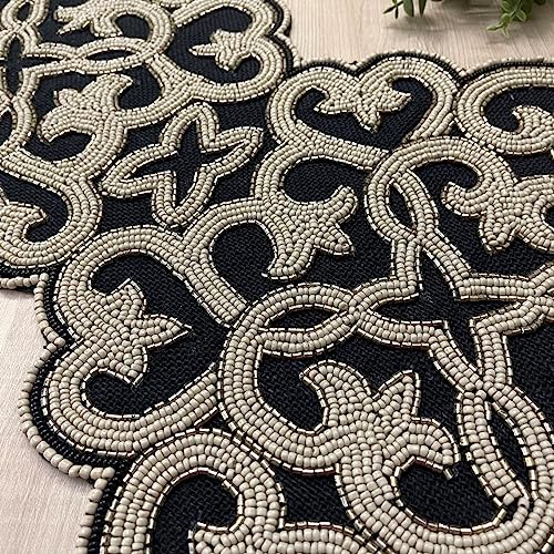 Beaded Table Runner 13x36 Multicolour H7q