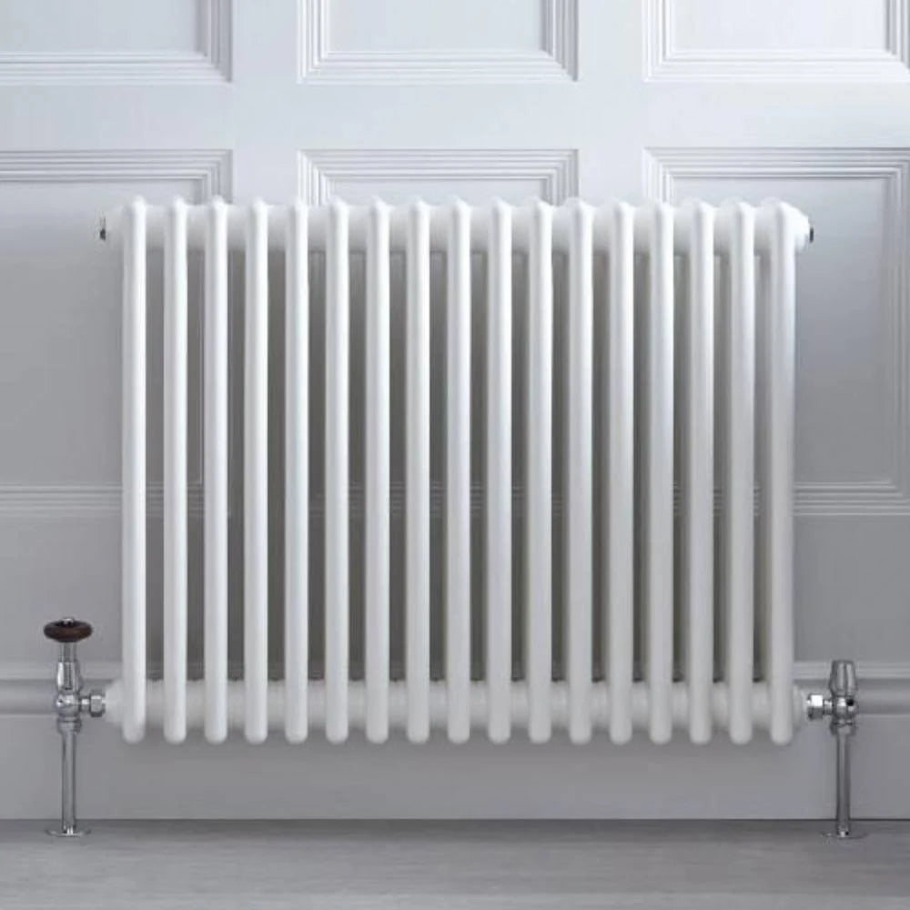 Traditional Tall Column RADIATOR, Cast Iron Style, 23.6x22 x 31x22 in White Finish NAHB0078