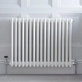 Traditional Tall Column RADIATOR, Cast Iron Style, 23.6x22 x 31x22 in White Finish NAHB0078